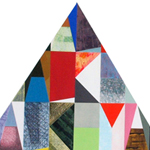 Khyal Triangle Study 2, acrylic and pencil on cartridge paper, 75 x 60 cm